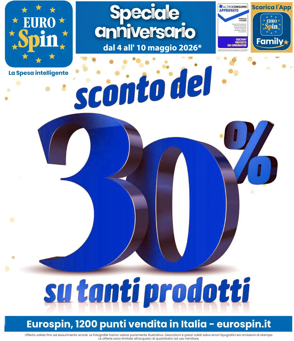 Volantino Eurospin dal 4 maggio 2026