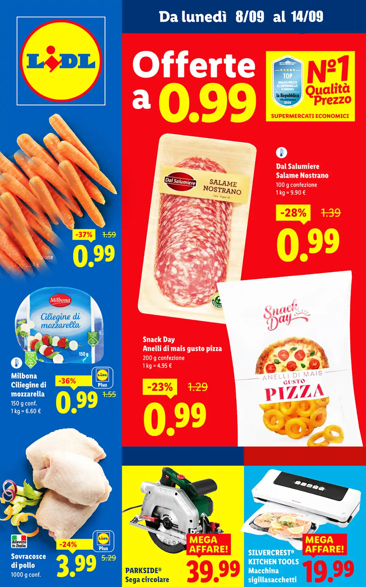 lidl volantino dal 8 Settembre 2025