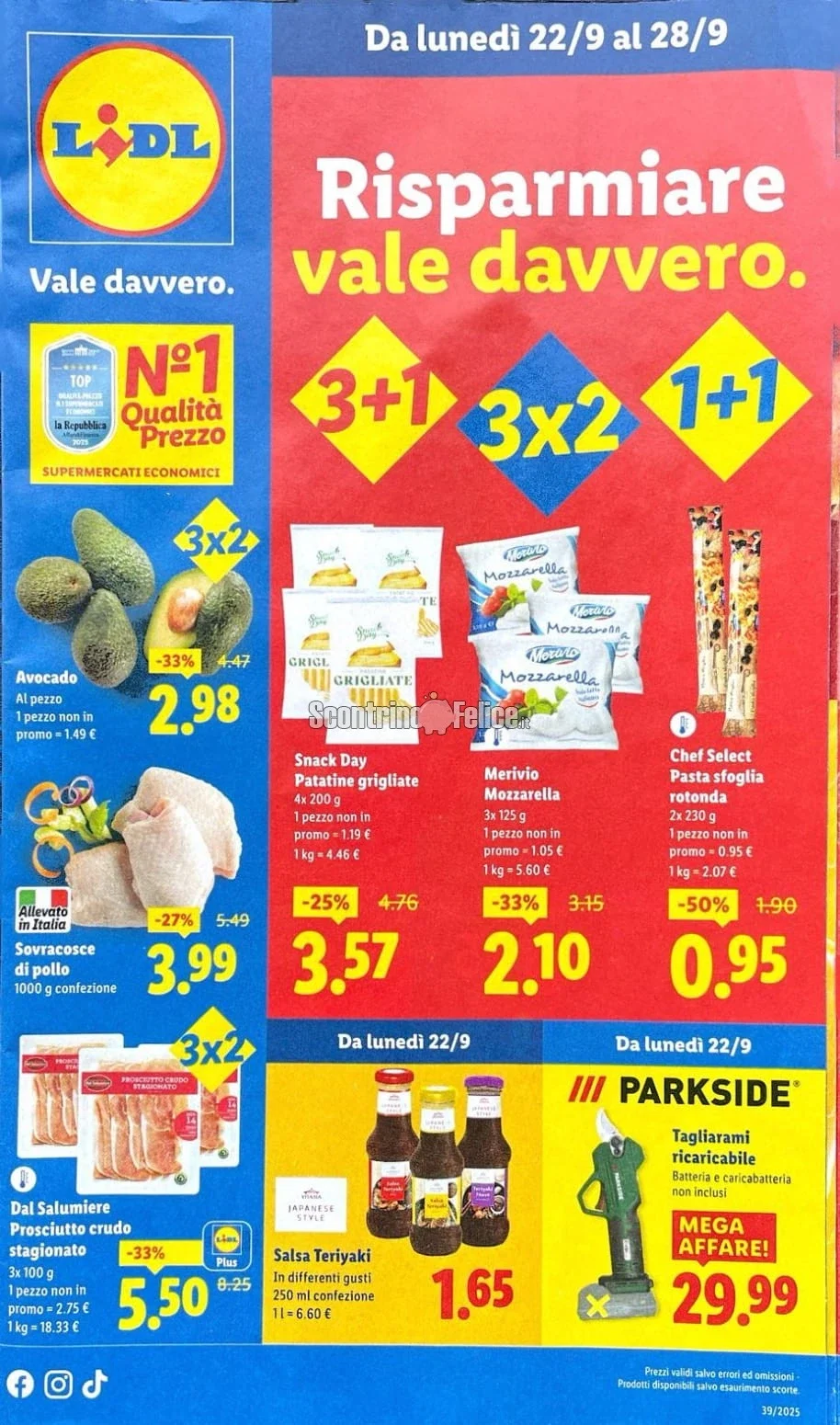 lidl volantino dal 22 Settembre 2025