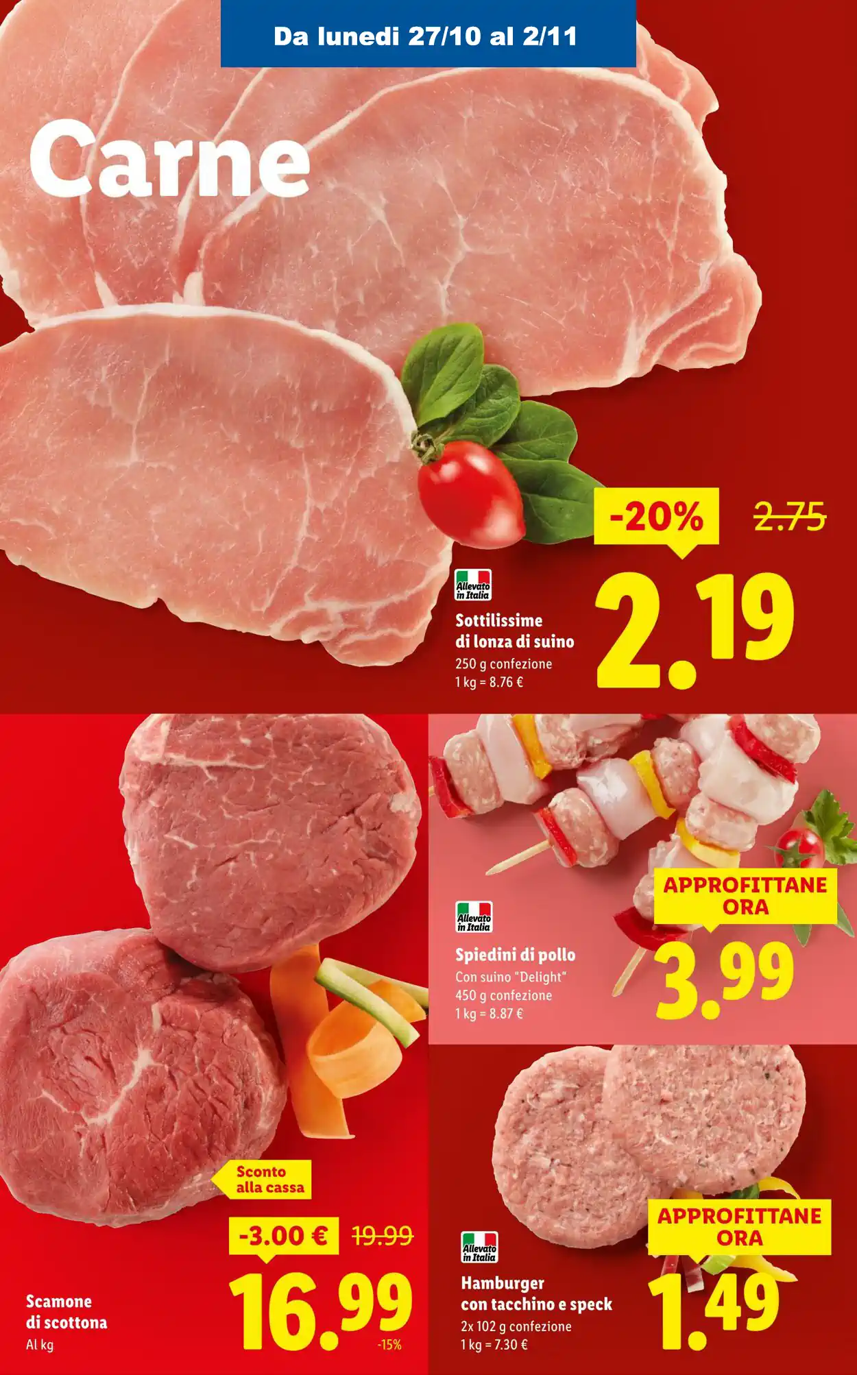 lidl volantino dal 27 ottobre 2025