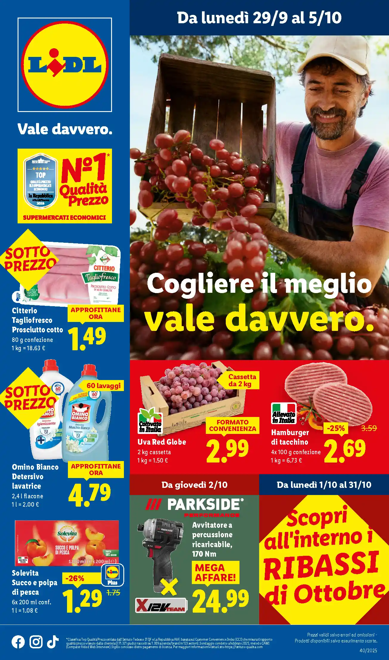 lidl volantino dal 29 Settembre 2025