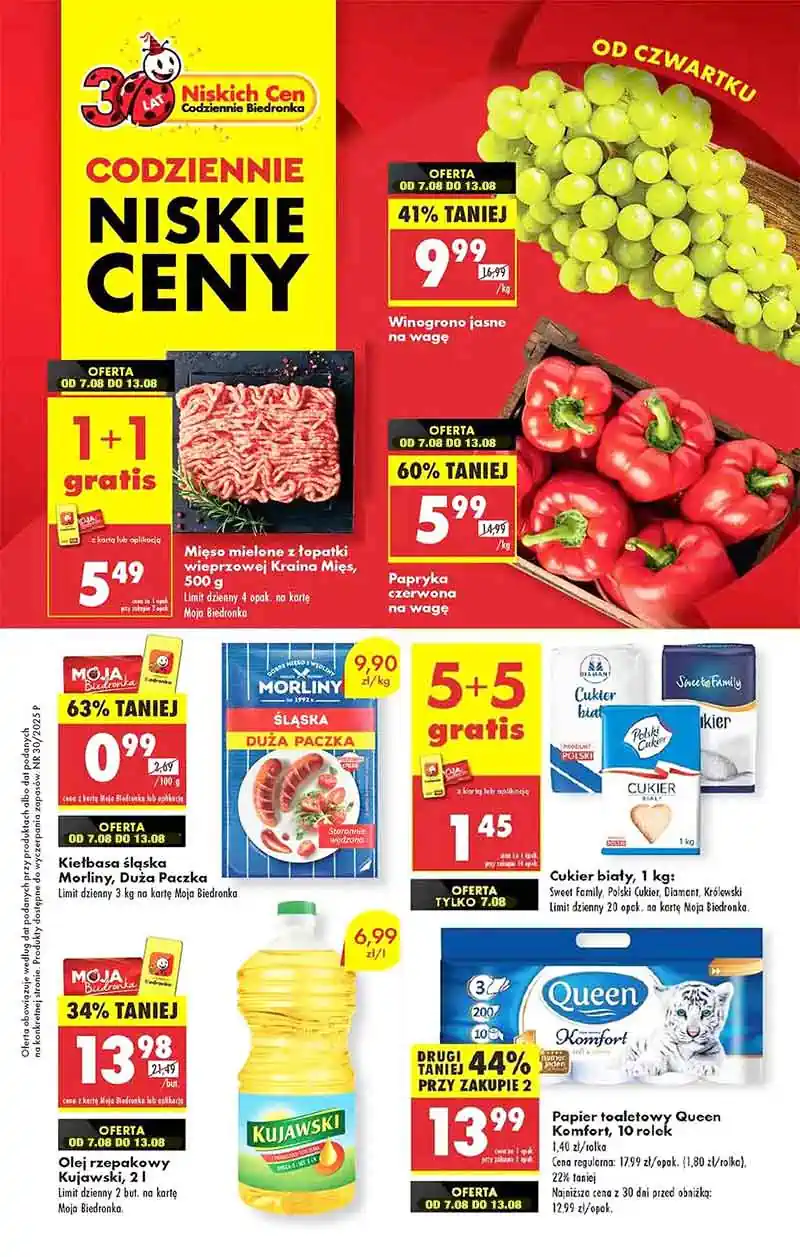 Biedronka gazetka od jutra 7.08.2025