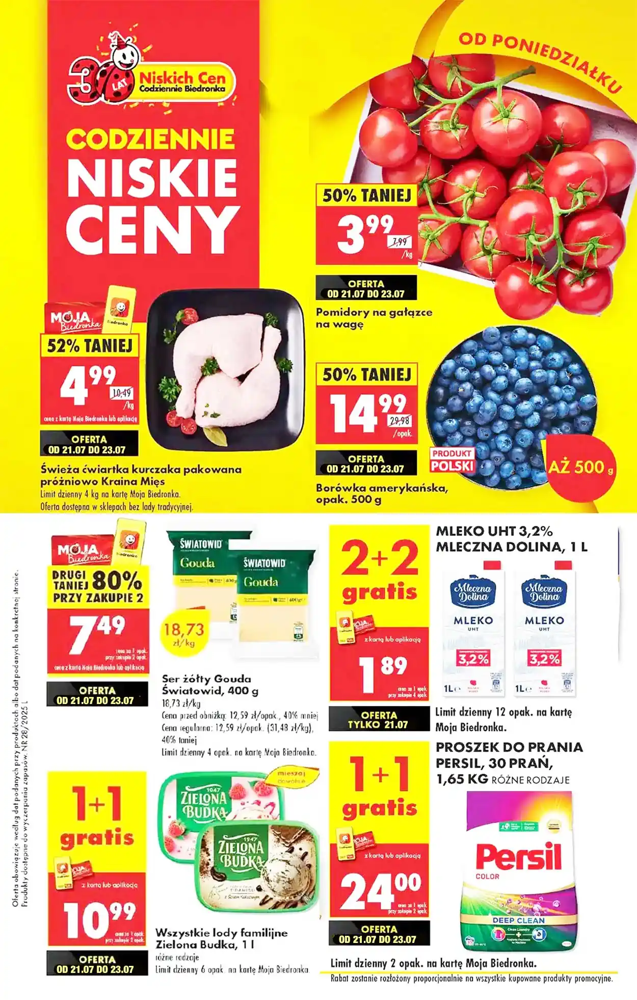 biedronka gazetka od jutra 21.07.2025