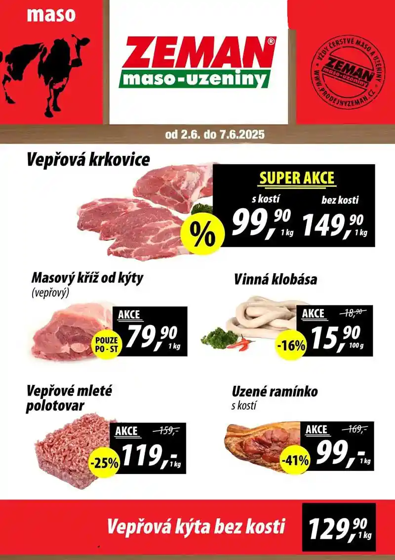 Leták ZEMAN maso-uzeniny
