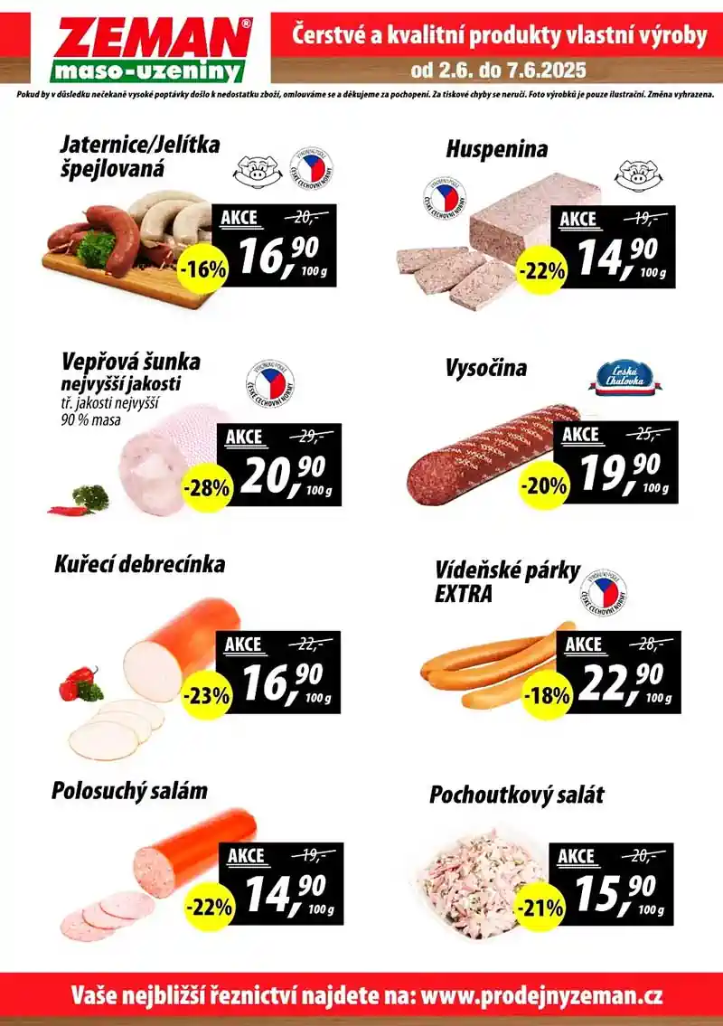 Leták ZEMAN maso